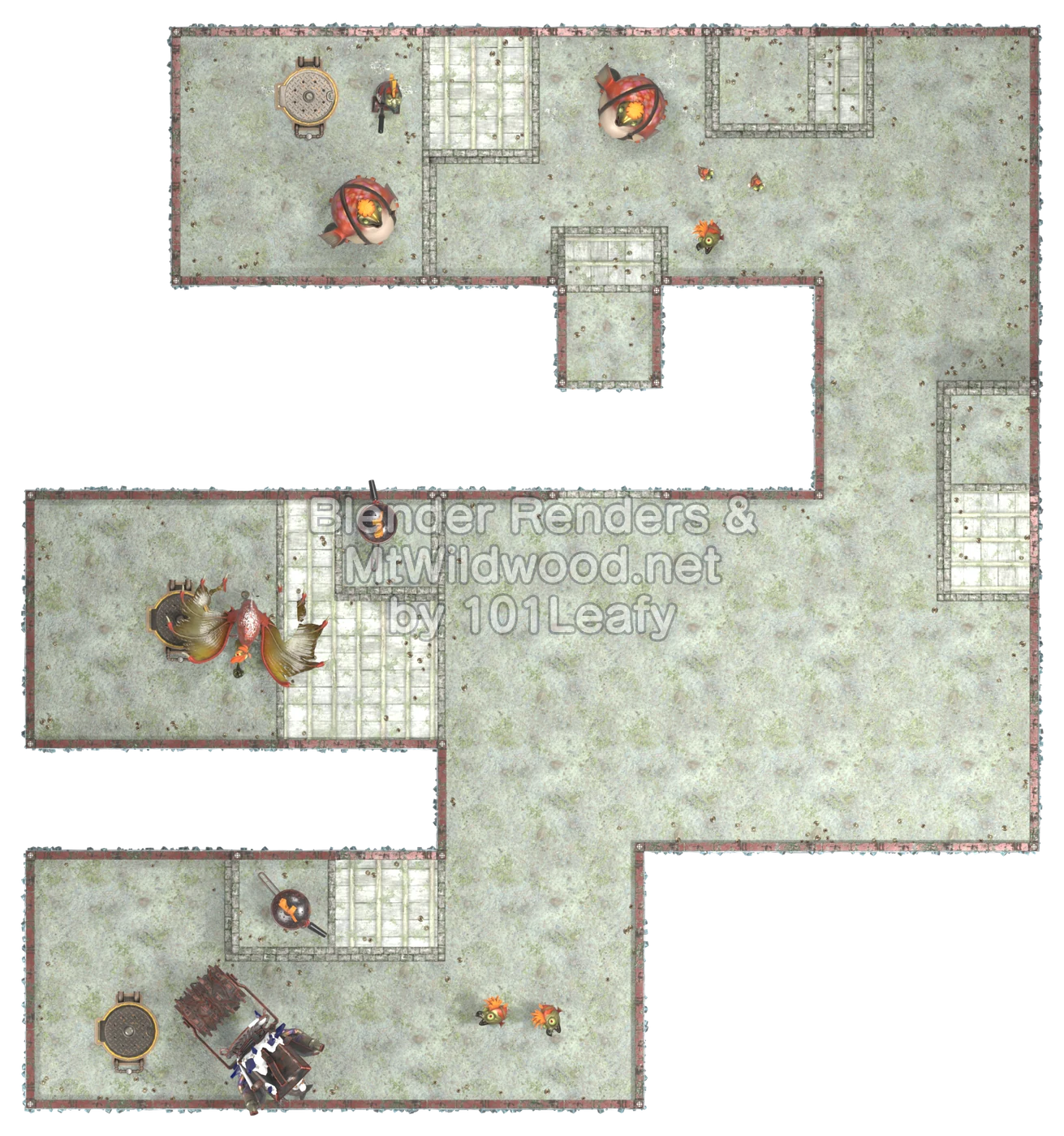 Splatoon Raiders Alphreydo Buried Ruins Floor 2 Map (top view)