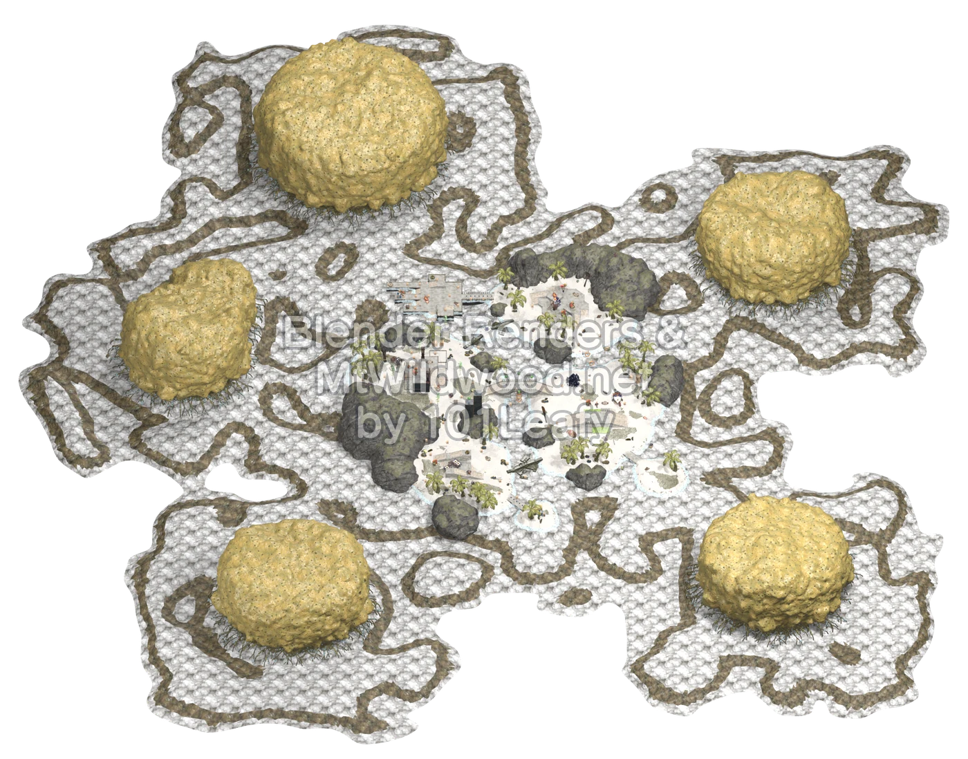 Splatoon Raiders Baygull Beach Map (45° view) Splatoon Raiders Baygull Beach Map (45° view)
