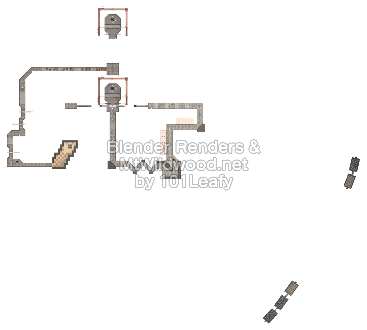 Splatoon Raiders Blended Up Map (top view)