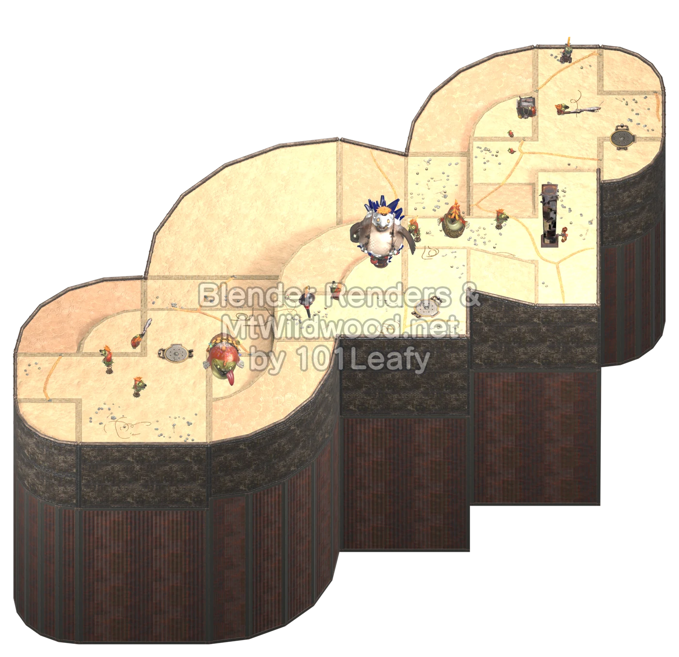 スプラトゥーン レイダース 無限食堂 追加配置3 マップ（45°から）