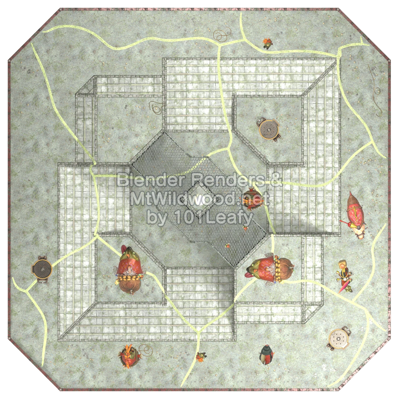 스플래툰 레이더스 무한 식당 11층 맵 (위에서 본 모습)
