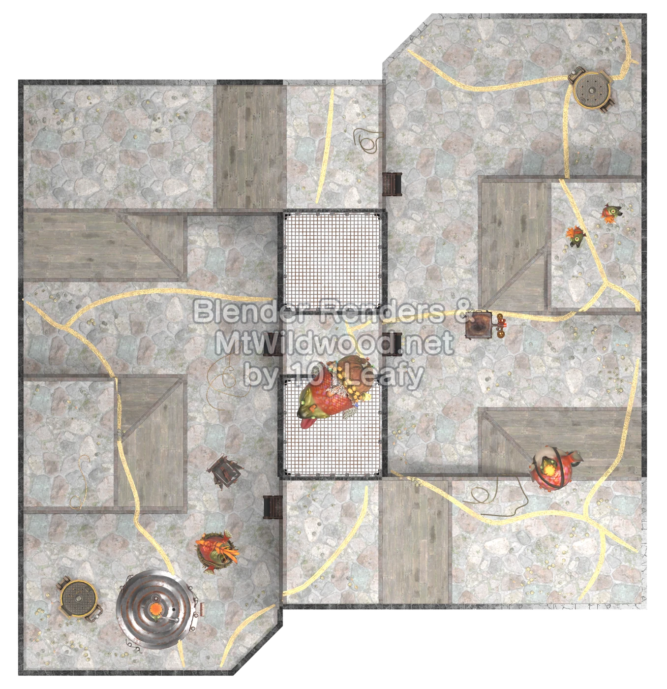 Splatoon Raiders Tier 2 Map A Floor 16 Map (top view)