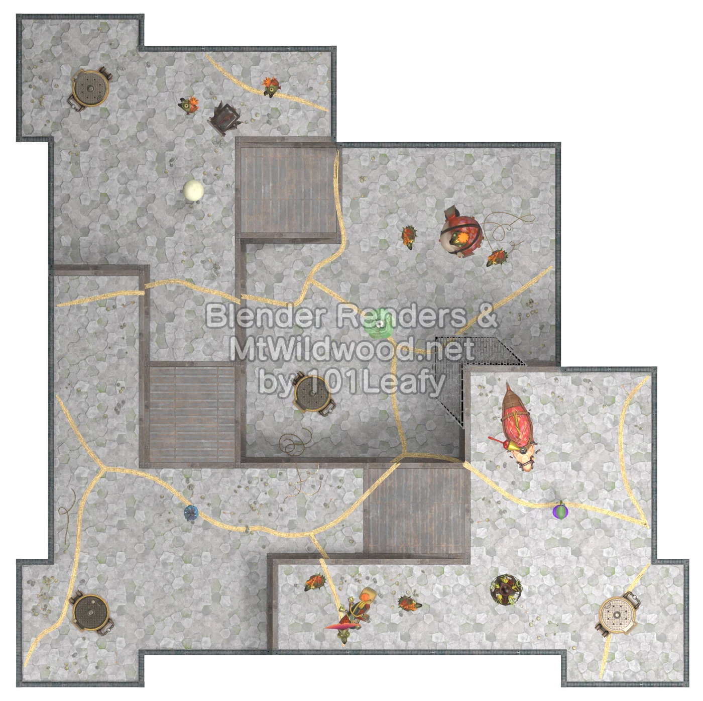 Splatoon Raiders Tier 2 Map D Floor 19 Map (top view)
