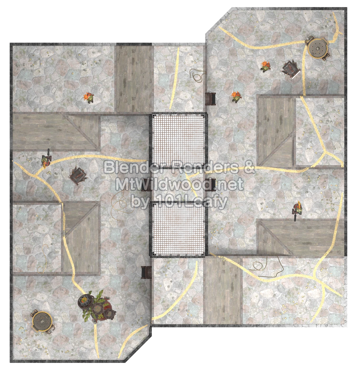 Splatoon Raiders Tier 2 Map A Floor 20 Map (top view)