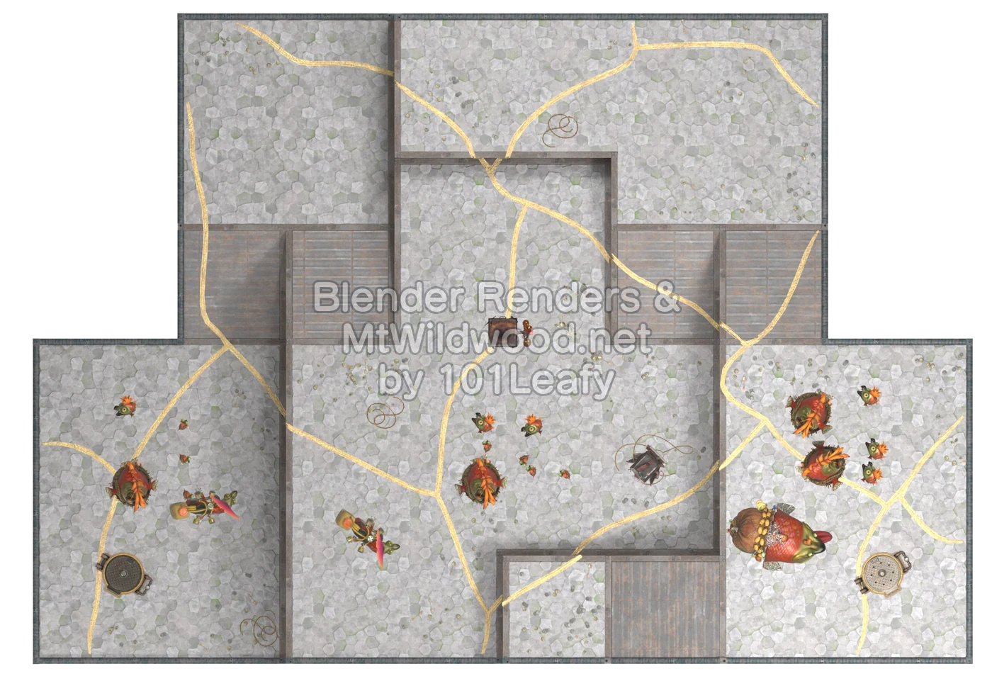 Splatoon Raiders Tier 2 Map E Floor 23 Map (top view)