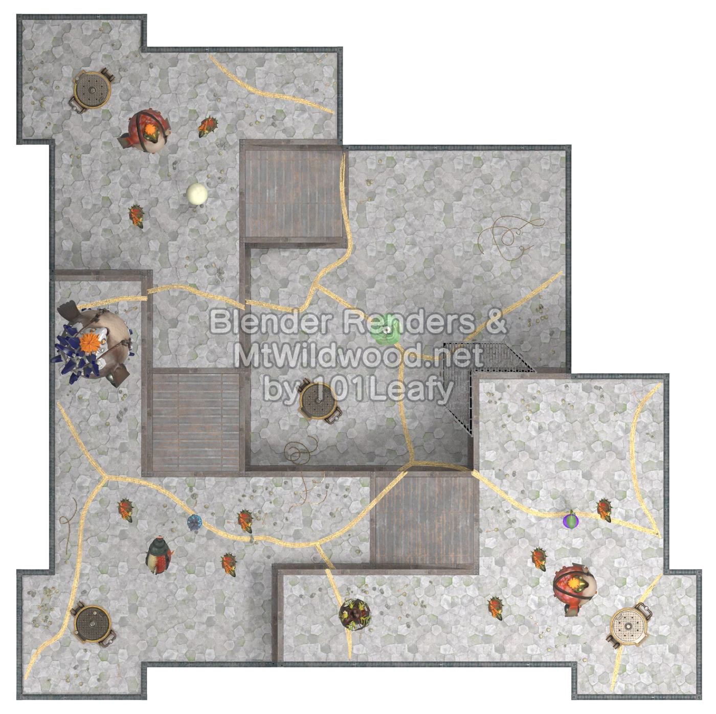 Splatoon Raiders Tier 2 Map D Floor 24 Map (top view)