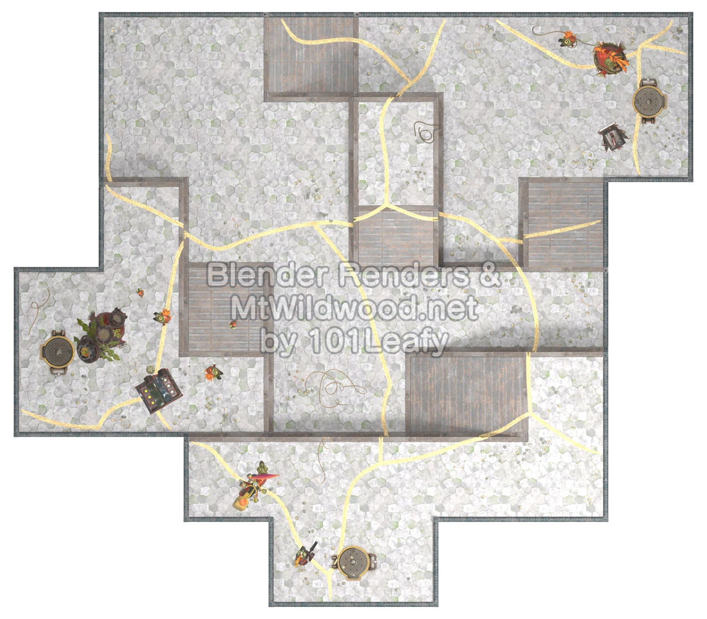 Splatoon Raiders Tier 2 Map C Floor 25 Map (top view)