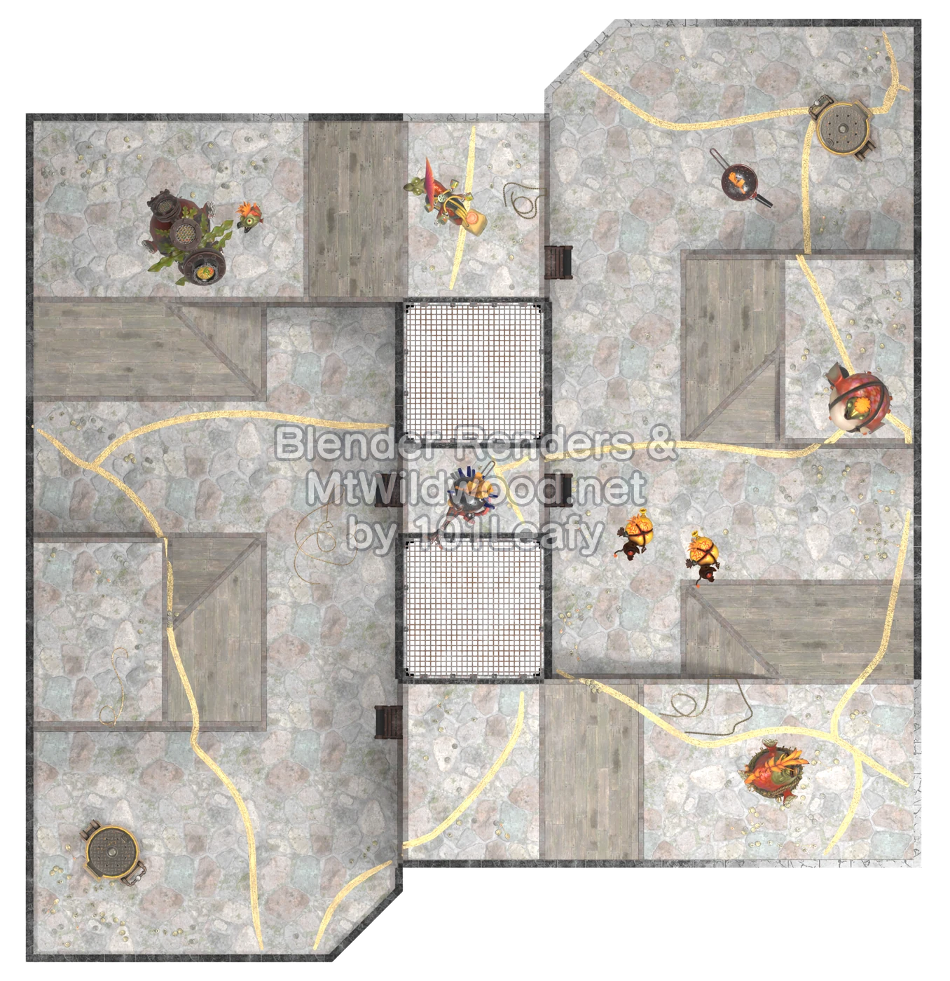 Splatoon Raiders Tier 2 Map A Floor 27 Map (top view)