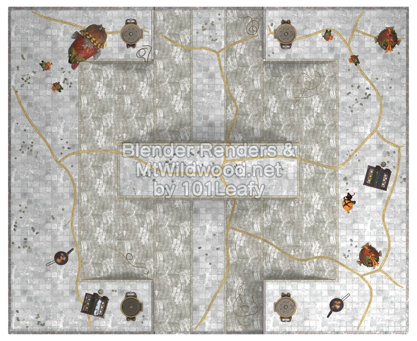 Splatoon Raiders Tier 3 Map E Floor 38 Map (top view)