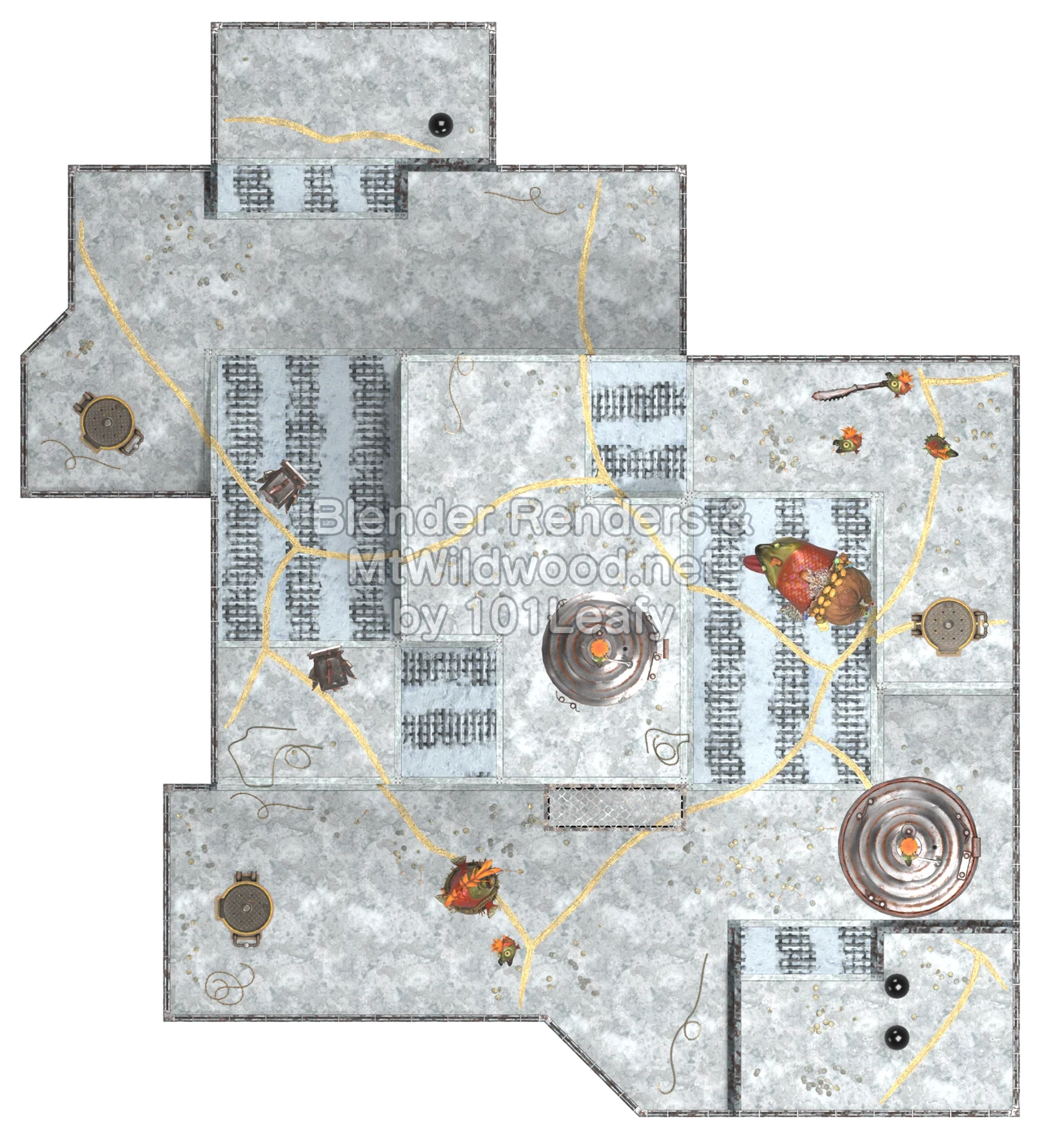 Splatoon Raiders Bufé sinfín Piso 41: mapa (vista cenital)