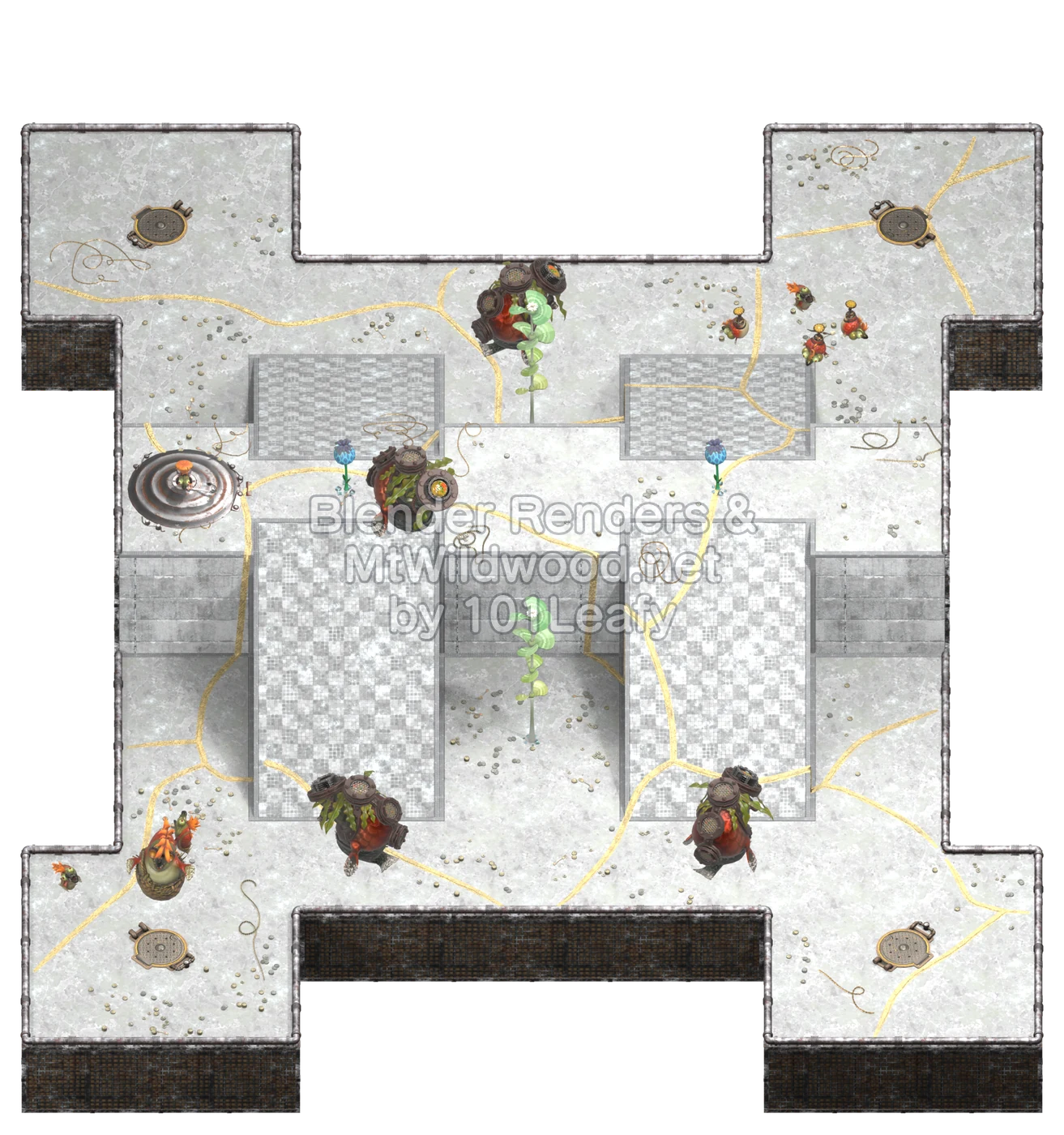 Splatoon Raiders Bufé sinfín Piso 44: mapa (vista a 45°)