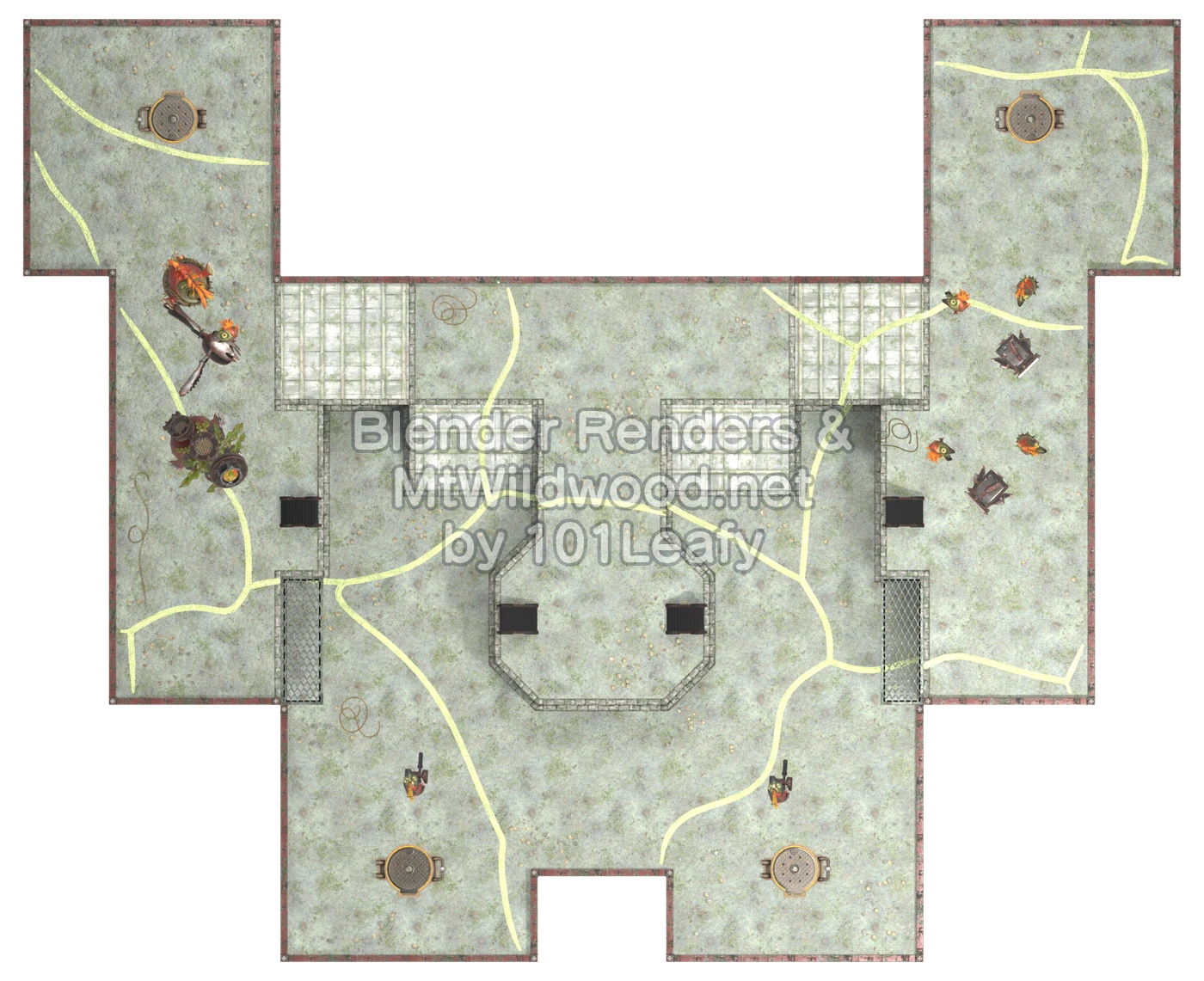 Splatoon Raiders Tier 1 Map E Floor 47 Map (top view)