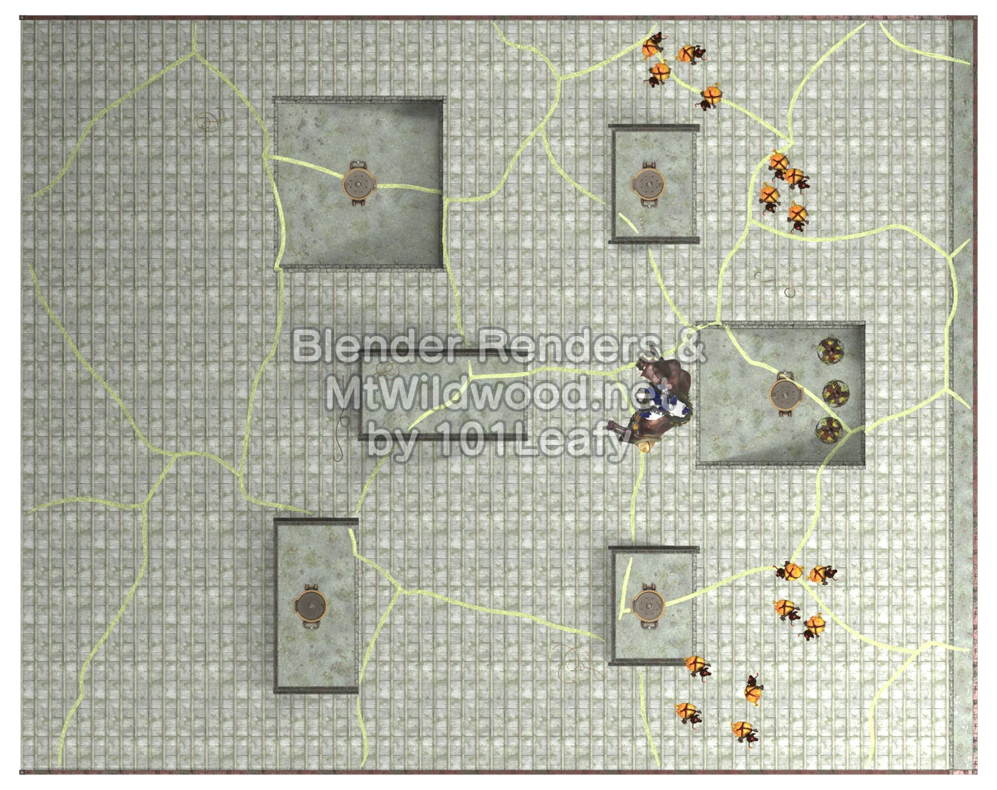Splatoon Raiders Bodenloses Bankett Ebene 54 Karte (Draufsicht)