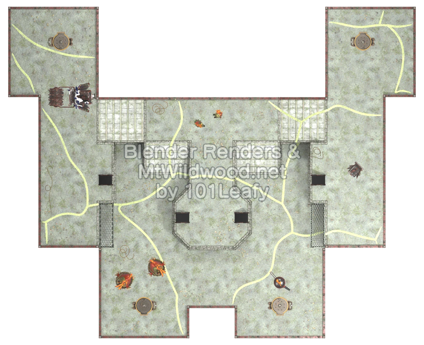 Splatoon Raiders Tier 1 Map E Floor 6 Map (top view)
