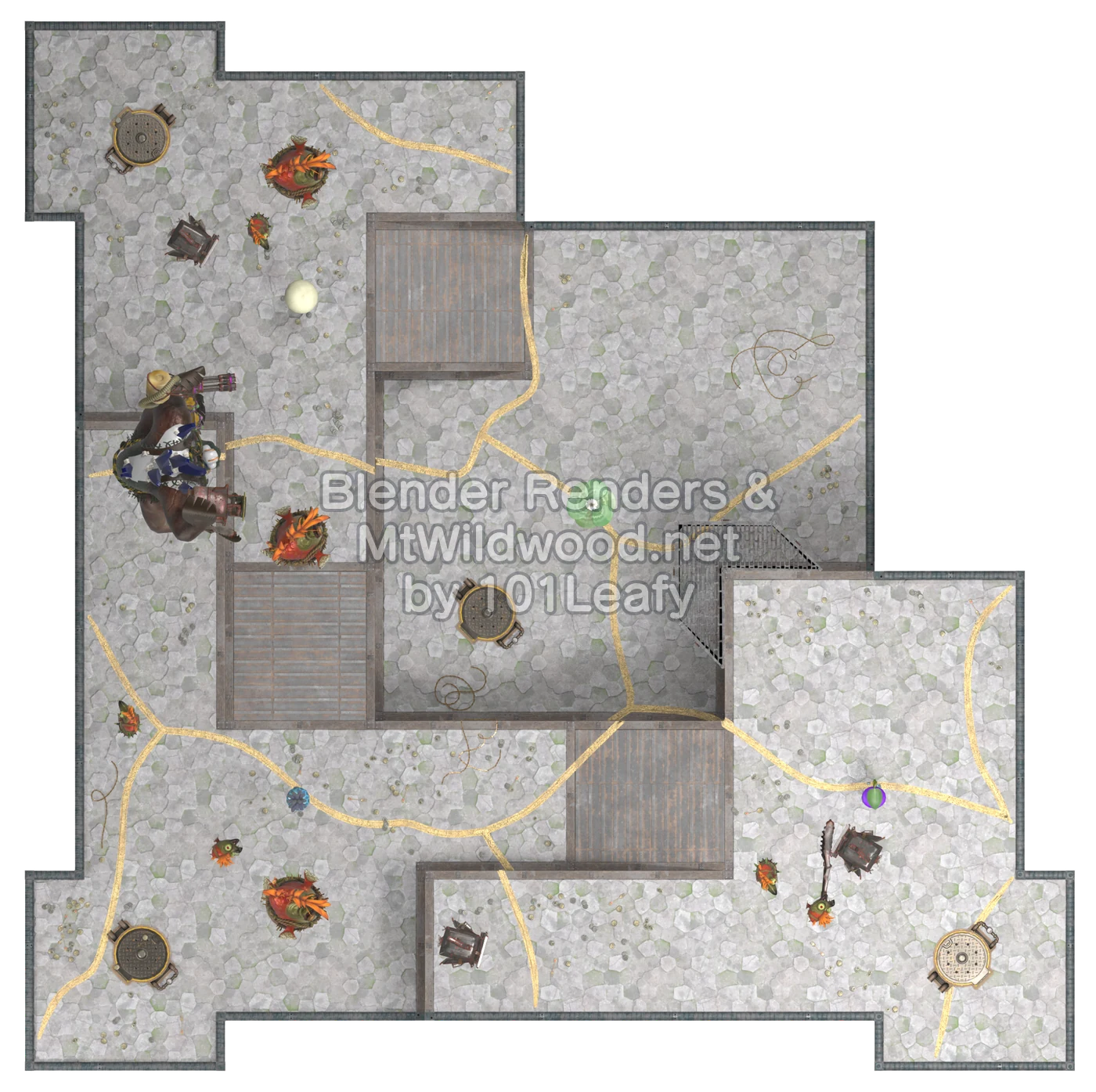 Splatoon Raiders Tier 2 Map D Floor 66 Map (top view)