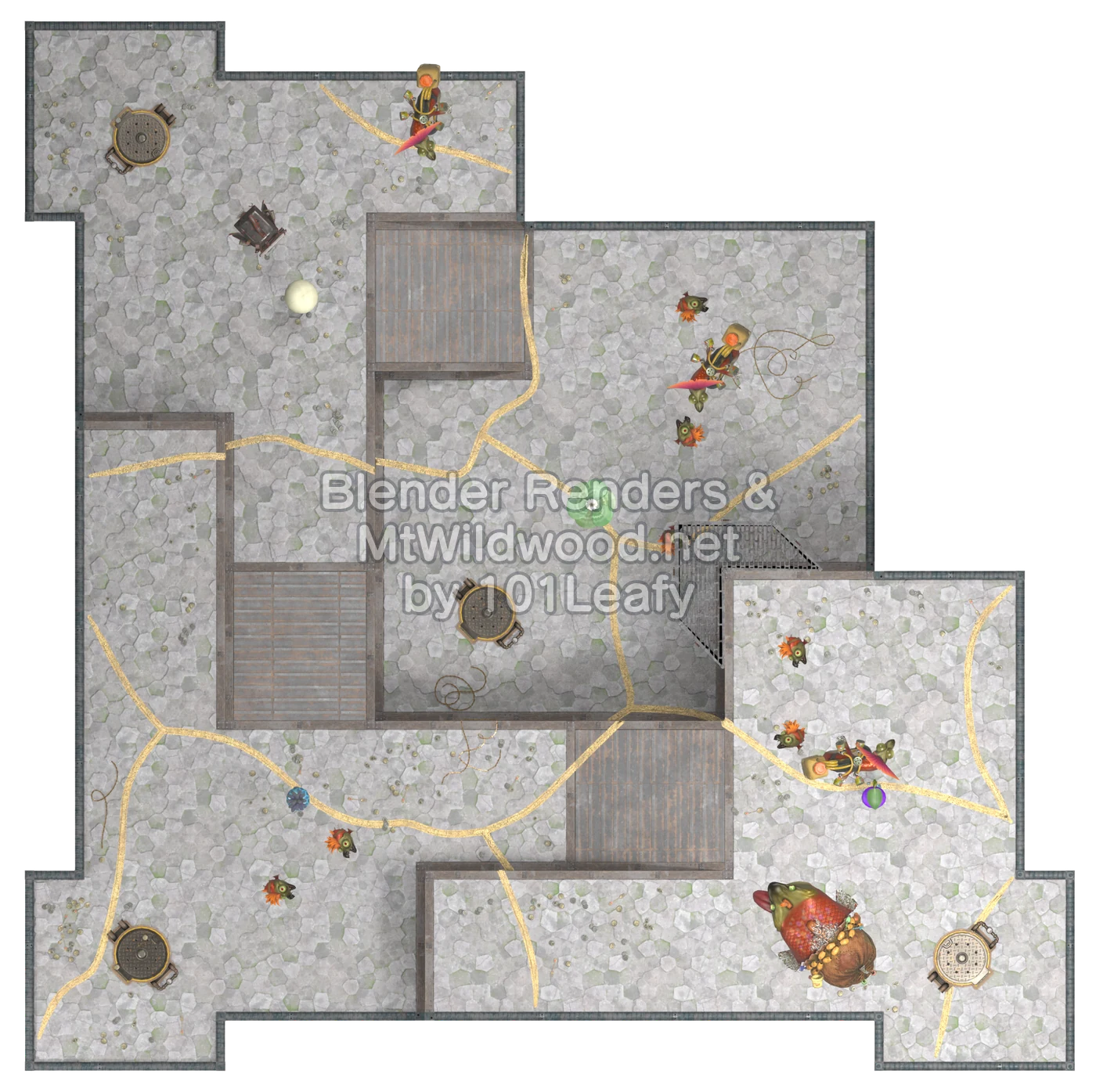 Splatoon Raiders Tier 2 Map D Floor 68 Map (top view)