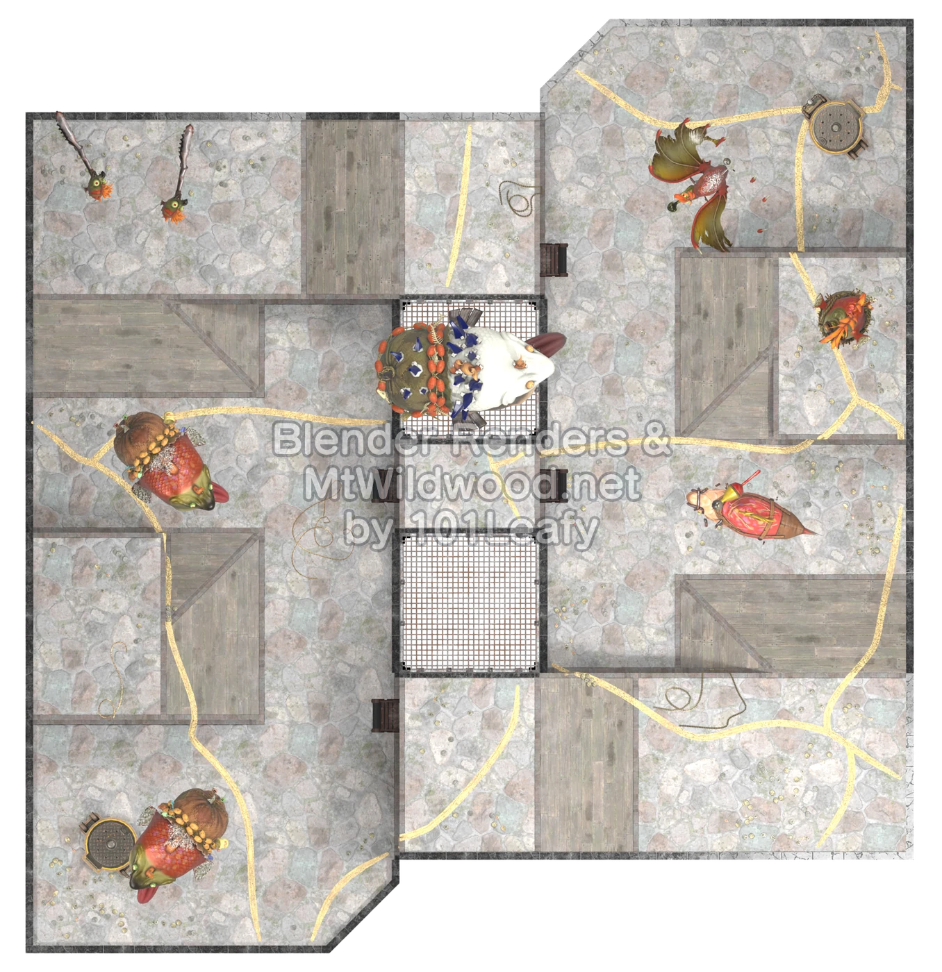 Splatoon Raiders Tier 2 Map A Floor 72 Map (top view)