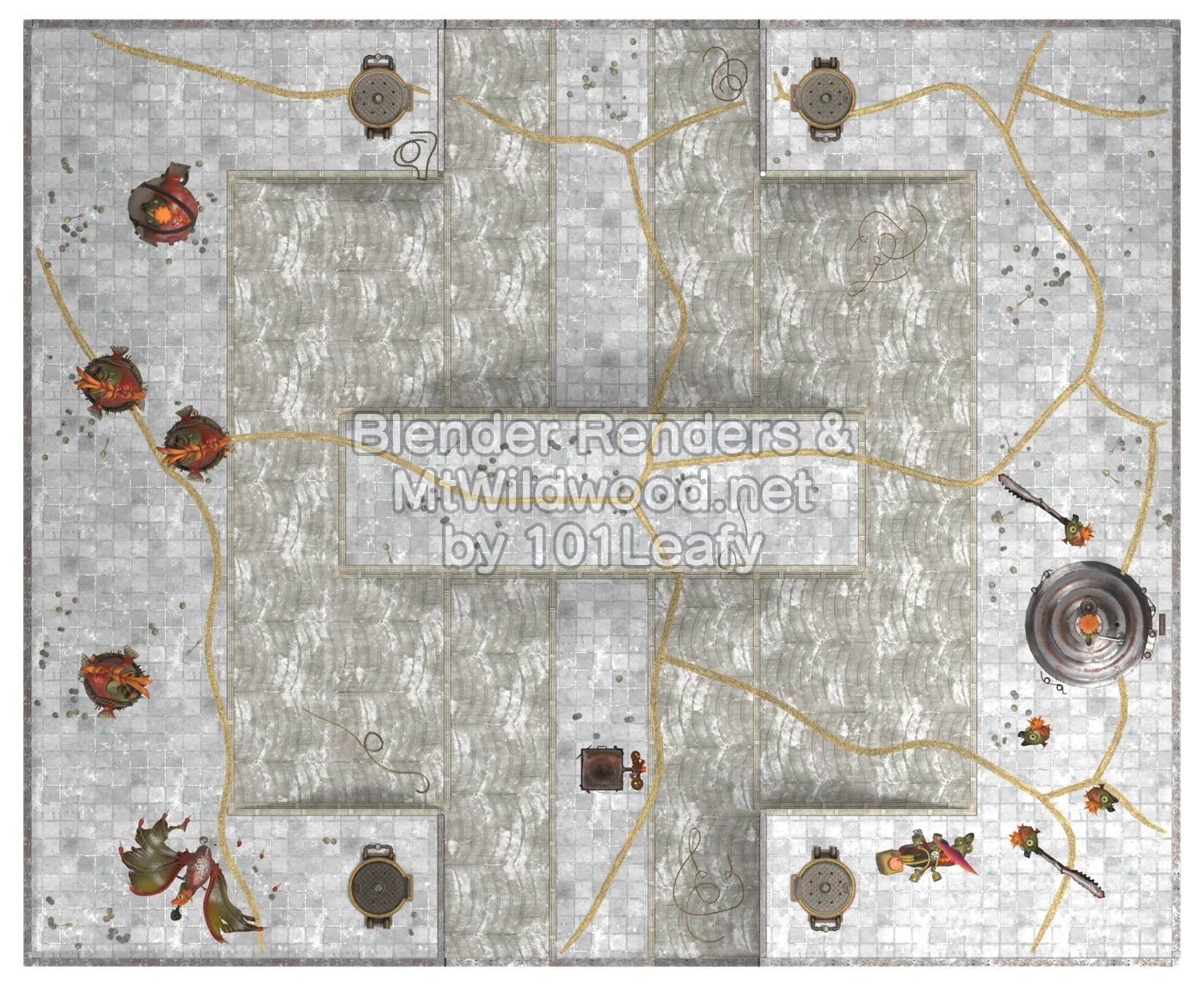 Splatoon Raiders Tier 3 Map E Floor 77 Map (top view)