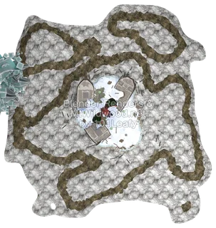 Splatoon Raiders Bowtlode Temple Map (top view)