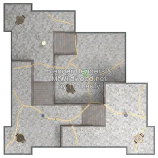 Splatoon Raiders Tier 2 Map D Map (top view)