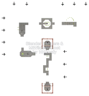 Splatoon Raiders Cheese Pull Map (top view)