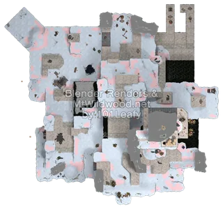 Splatoon Raiders Choclet Iceberg Map (top view)