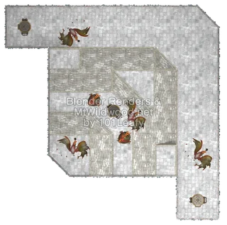 Splatoon Raiders Draggen Den Map (top view)