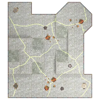 Splatoon Raiders Fischflak Hidden Ruins Map (top view)