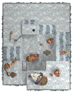 Splatoon Raiders Frewtert Buried Ruins Map (top view)