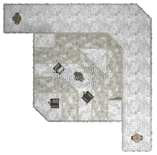 Splatoon Raiders Kohslah Den Map (top view)