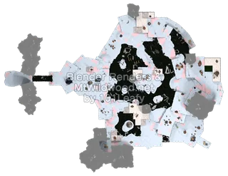 Splatoon Raiders Rinboh Lake Map (top view)