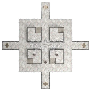 Splatoon Raiders Sheeyz Den Map (top view)