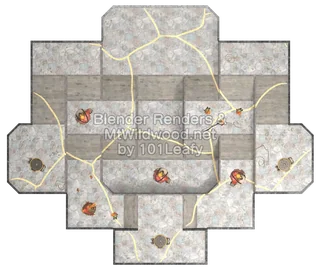 Splatoon Raiders Smoksam Hidden Ruins Map (top view)