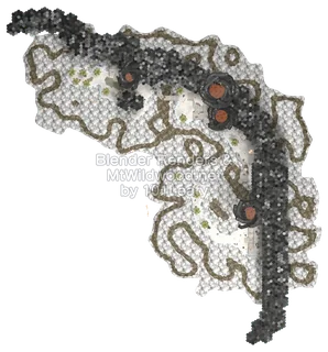 Splatoon Raiders Soyu Cliffs Map (top view)