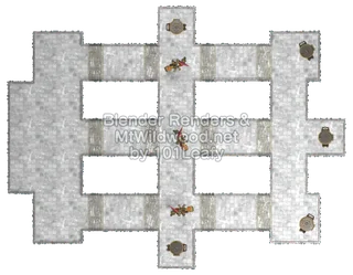 Splatoon Raiders Sylkin Den Map (top view)