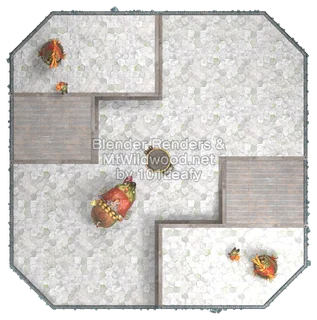 Splatoon Raiders Temprah Den Map (top view)