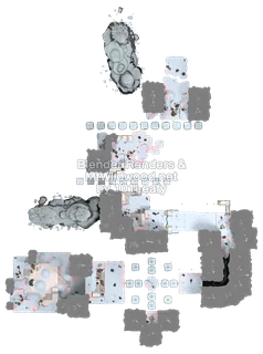 Splatoon Raiders Toonya Glacier Map (top view)