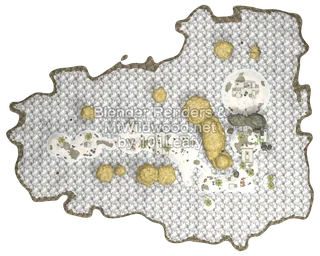 Splatoon Raiders Tumetto Rocks Map (top view)