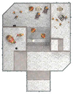 Splatoon Raiders Unnyarang Buried Ruins Map (top view)