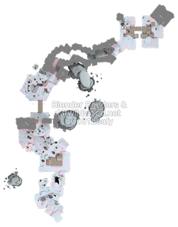 Splatoon Raiders Yillatay Icicles Map (top view)