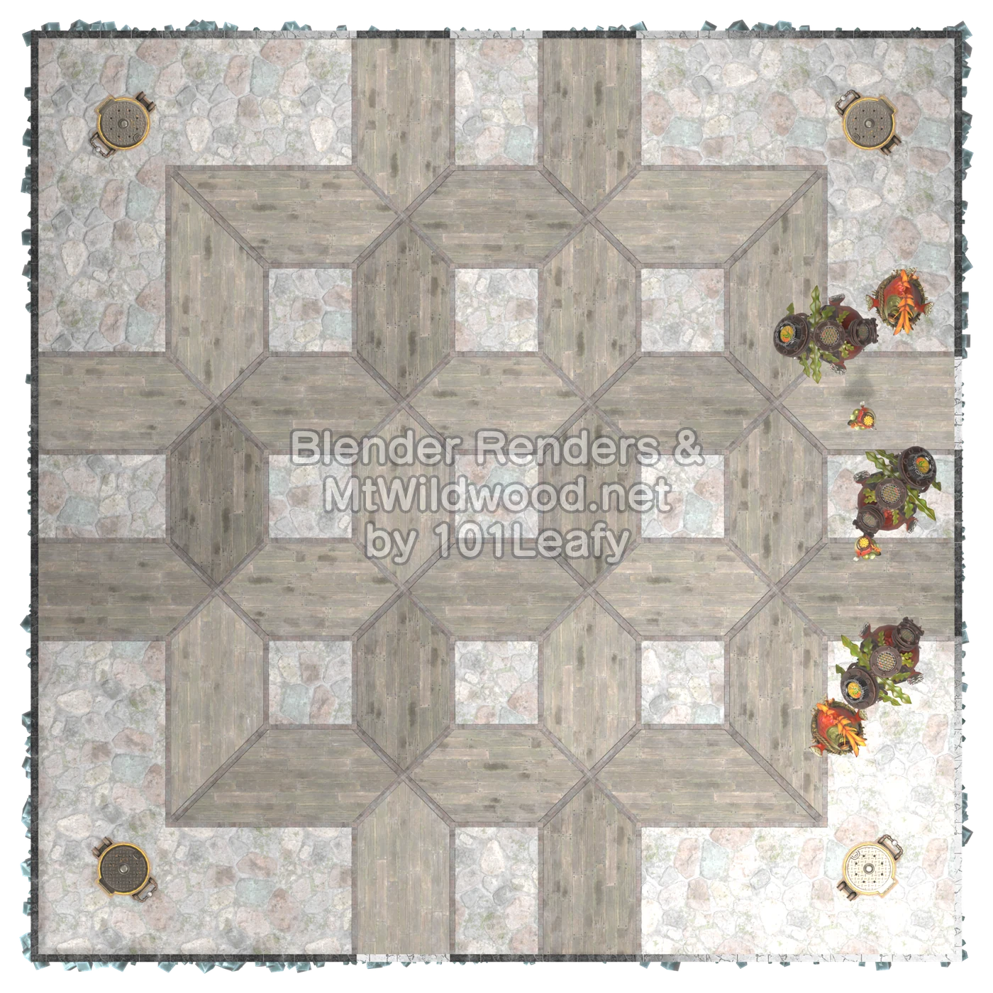 Splatoon Raiders Cheeli Den Map (top view)