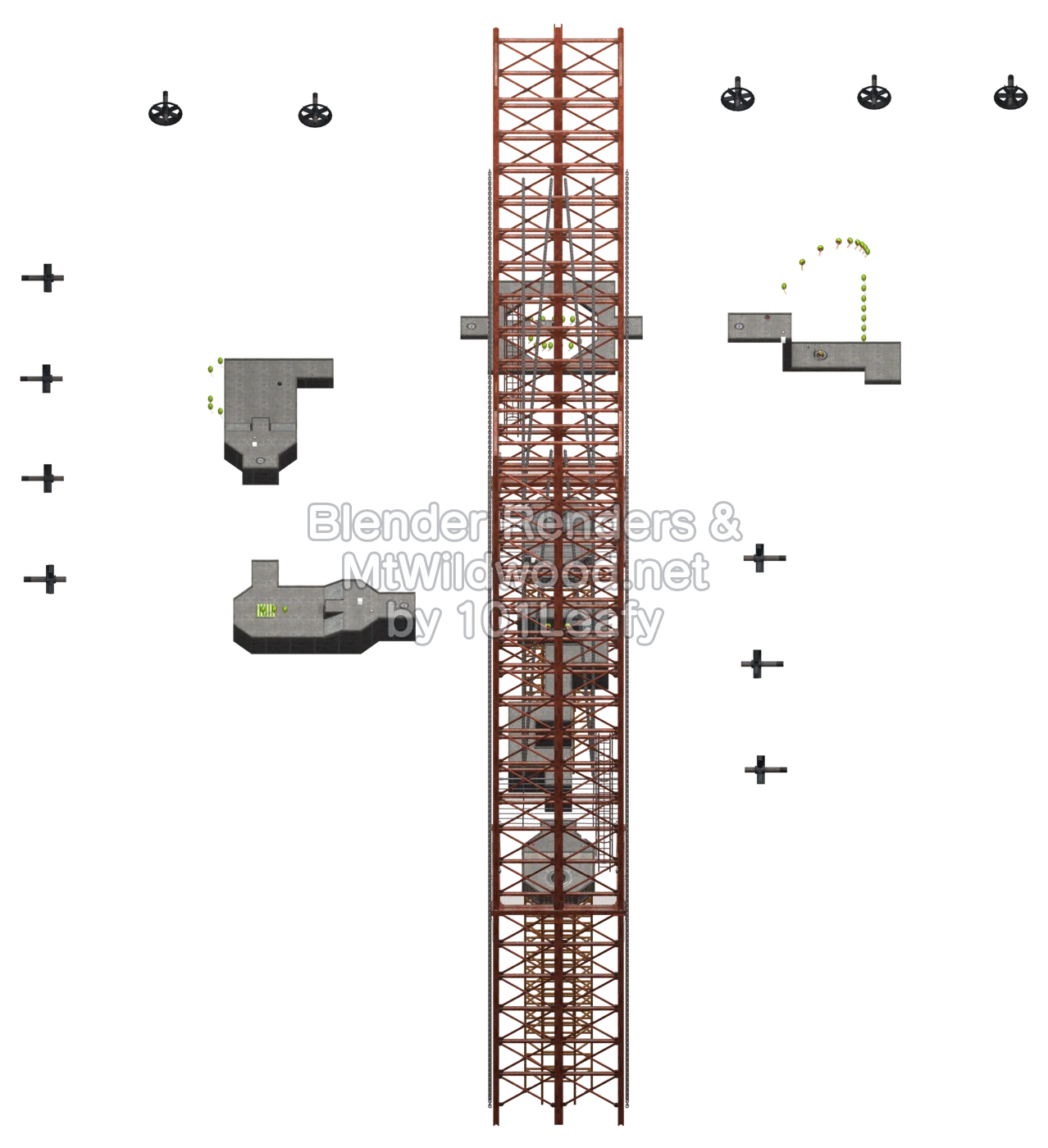 Splatoon Raiders Cheese Pull Map (45° view)