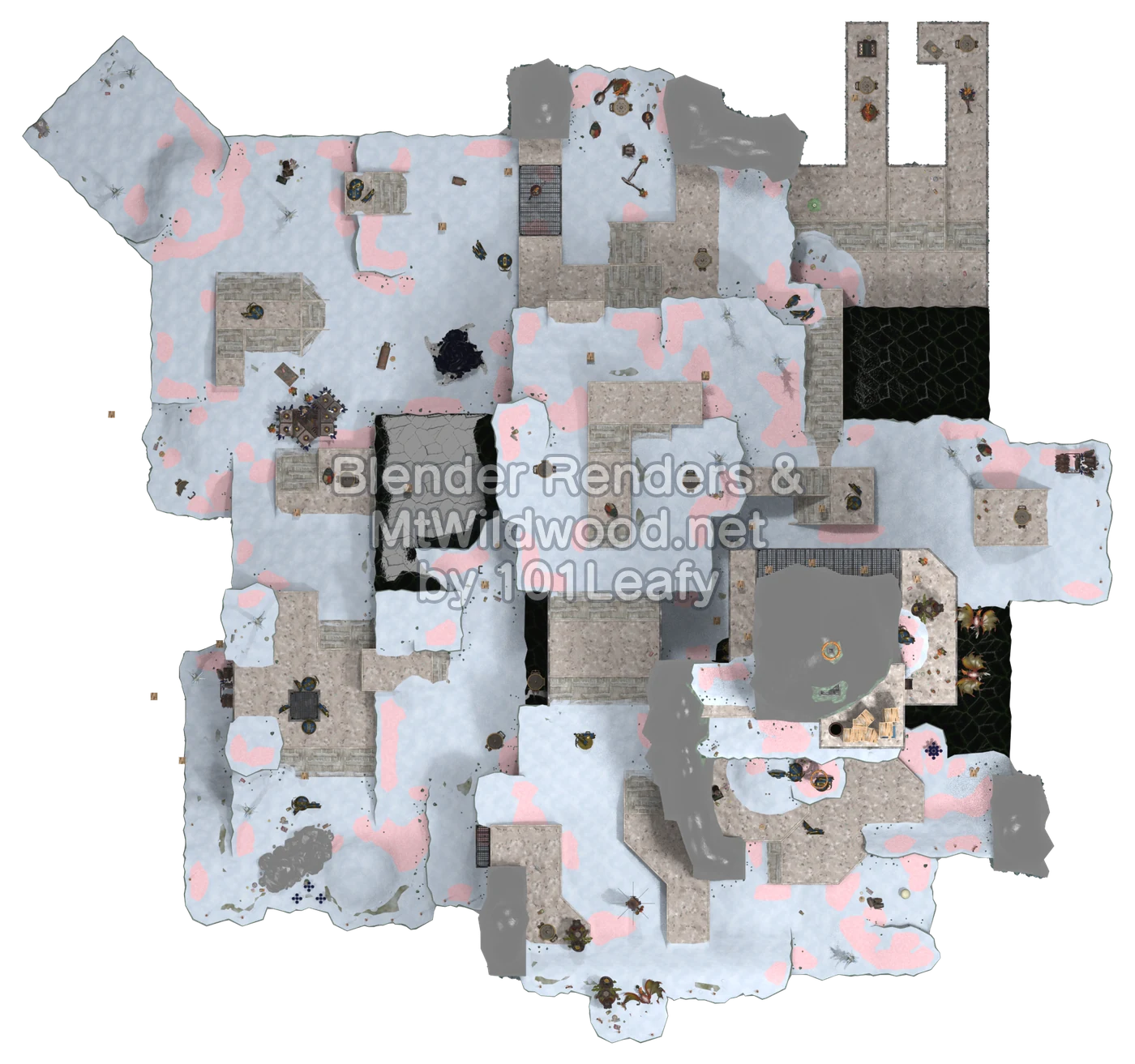 Splatoon Raiders Choclet Iceberg Map (top view) Splatoon Raiders Choclet Iceberg Map (top view)