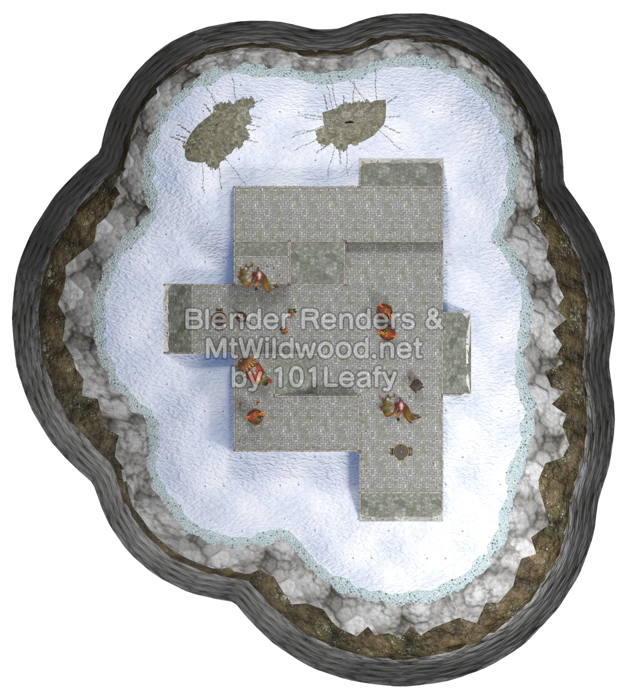 Splatoon Raiders Chowda Buried Ruins Floor 3 Map (top view)