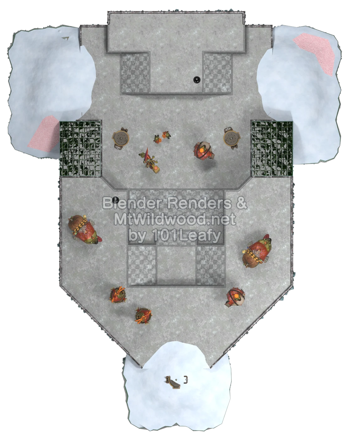 Splatoon Raiders Frewtert Buried Ruins Floor 3 Map (top view)