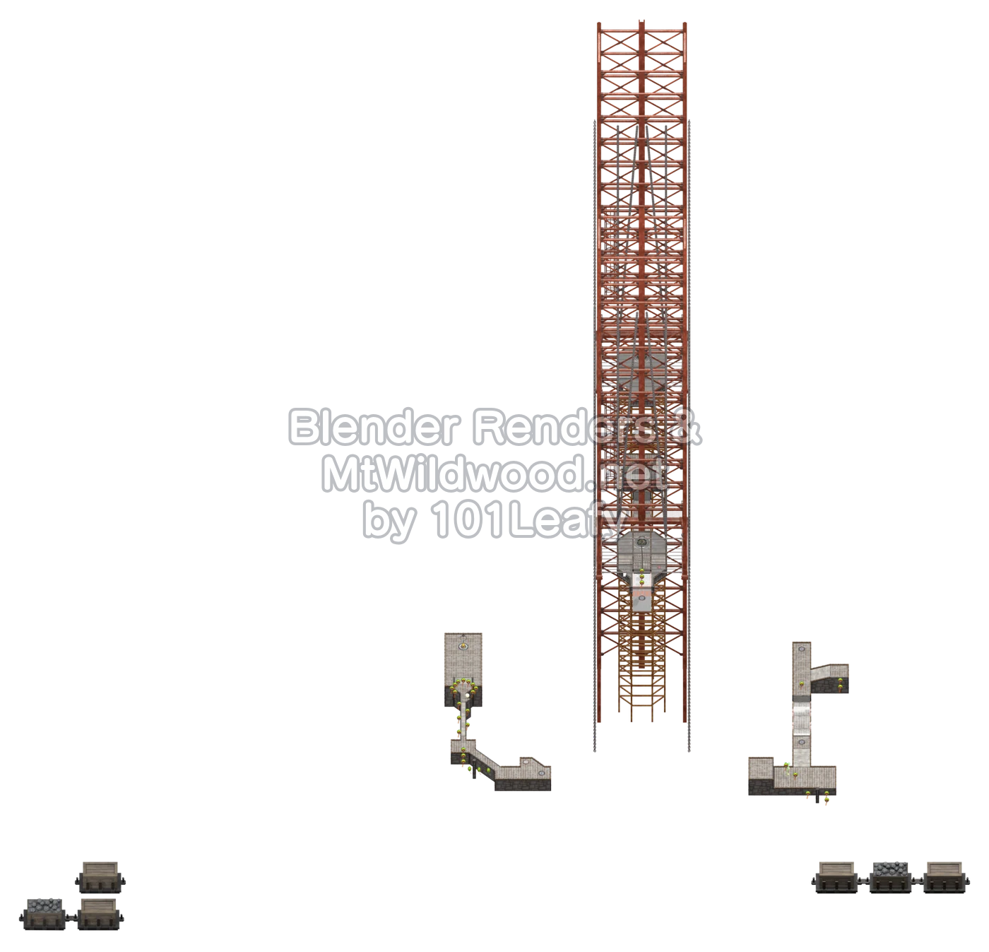 Splatoon Raiders Hand Tossed Map (45° view)