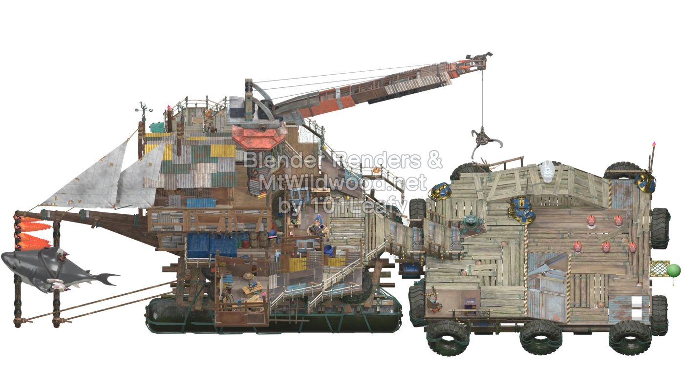 Splatoon Raiders Hideout Ship Hideout Ship Map (45° view)