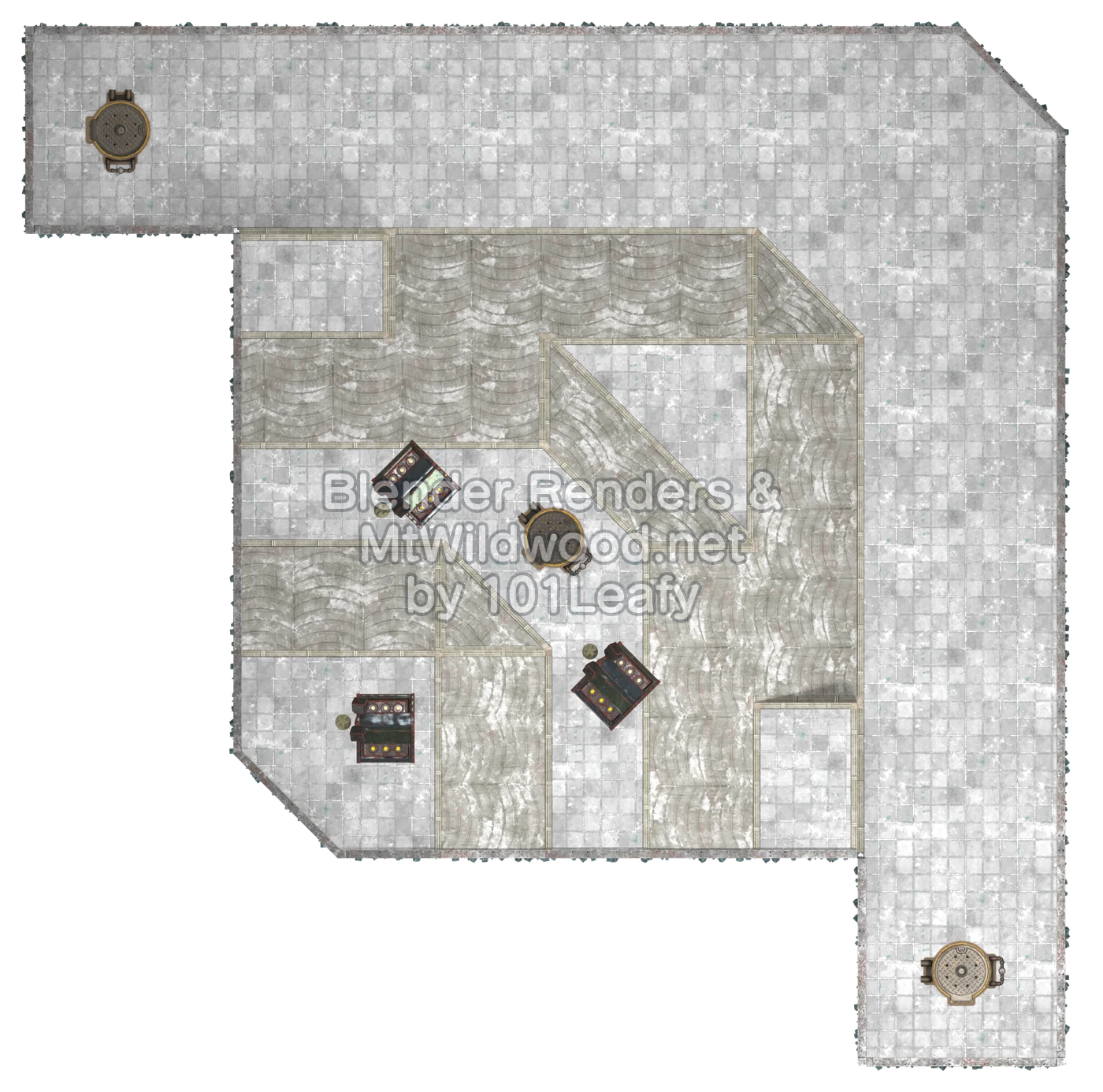 Splatoon Raiders Kohslah Den Map (top view)