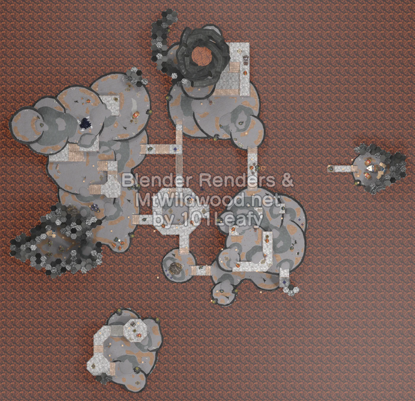 Splatoon Raiders Kreyp Lava Lake Map (top view)