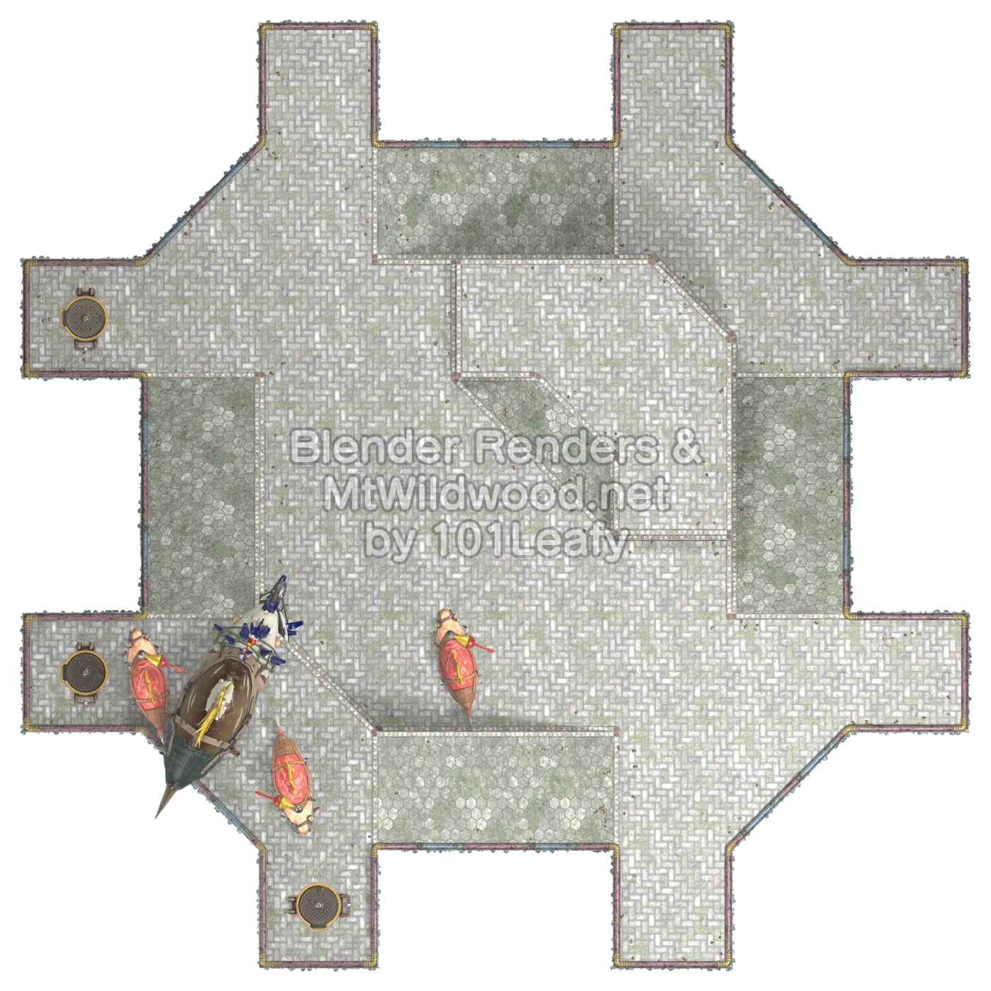 Splatoon Raiders Krosont Den Map (top view)